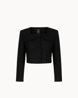 Lucia Tweed Blazer - Black