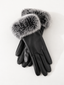 Ulrika Fox Fur Gloves — Grey
