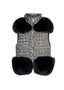 Tweed Vest With Fur - Black