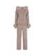 Two-Piece Fur Lounge Set - Taupe