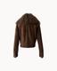 Iris Leather Jacket — Dark Brown