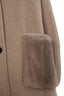 The Reem Mink Cashmere Coat - Taupe