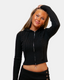 Alessa Ribbed Lounge Set - Black
