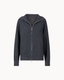 Milano Ribbed Zip Cardigan – Charcoal