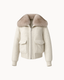 The Arosa Bomber in Cream — front