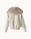 The Arosa Bomber in Cream — back