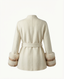 Odele Fur-Cuff Jacket - Pale Ivory