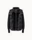 Davos Fur Knit Jacket in Black — front