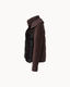 Davos Fur Knit Jacket in Brown — side