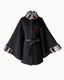 Cortina Fur-Trim Cape