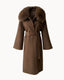 Carmine Fur-Collar Coat – Chocolate