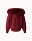 Fur Jacket in Wine — back