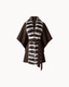 Juni Fur Cape in Dark Brown — front