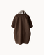 Juni Fur Cape in Dark Brown — back