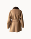 Majken Mink Wrap Coat in Camel — back