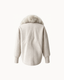 Maren Fur Jacket in Cream — back