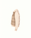 Puffer-Strickjacke mit Nerzfell – Sandbeige