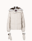 Rex Fur Padded Bomber - Bone