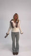 Ivory Fur Cardigan - White