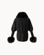 Tyra Faux Fur Cardigan in Black — back
