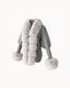 Tyra Fur Cardigan in Light Grey — angle