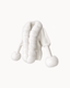 Tyra Fur Cardigan in White — angle